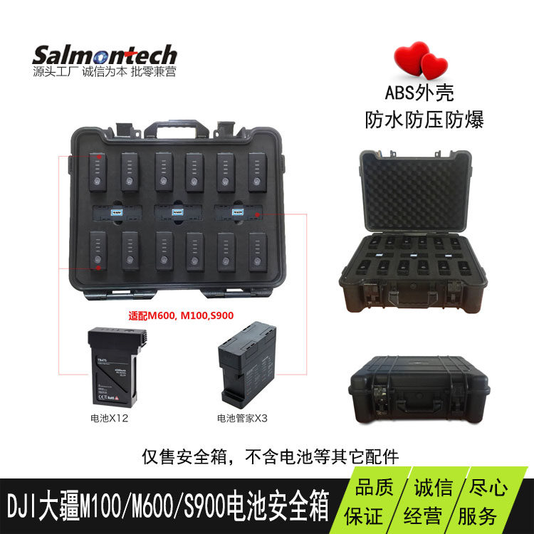 适用DJI大疆 M600 电池 安全箱 M100 S900电池托运 防护箱 收纳箱