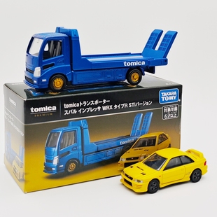 正版多美卡合金车旗舰装载车斯巴鲁 IMPREZA WRX模型车收藏摆件