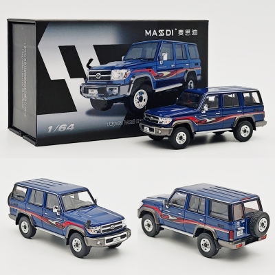 麦思迪1/64丰田陆巡LC76兰德酷路泽硬派越野仿真车模型合金车收藏