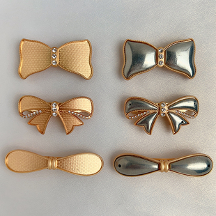 手工diy发饰底胎宋锦贴布蝴蝶结弹簧夹空托珐琅点翠发夹手作配饰