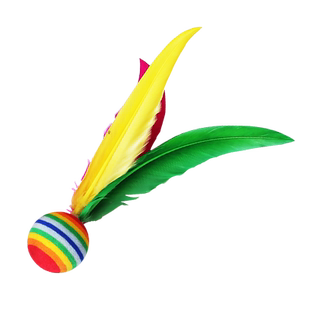 板羽球三毛球板羽拍球成人儿童毽球橡胶高弹大头三毛板羽球5个装