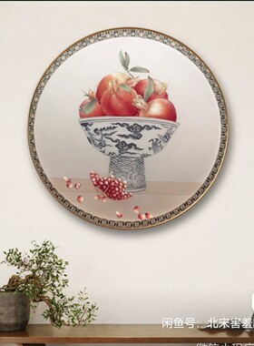 工艺扇中式伴手礼品【手绘团扇】真人纯手绘工笔画 挂扇