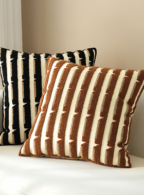 中古风几何立体绣抱枕客厅沙发靠枕床头靠垫民宿酒店装饰靠垫