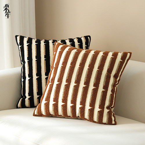 中古风几何立体绣抱枕