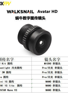 WALKSNAIL品牌AVATAR数字高清图传天线单镜头同轴线配件
