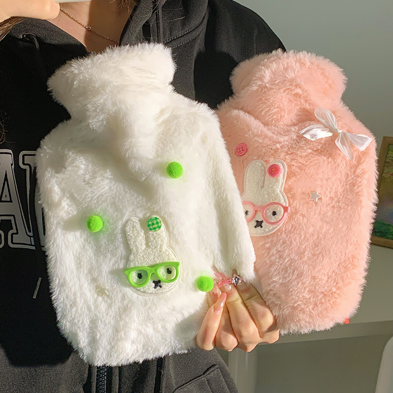 卡通可爱高颜值米菲兔暖手包大容量防爆注水式创意秋冬季女暖水袋