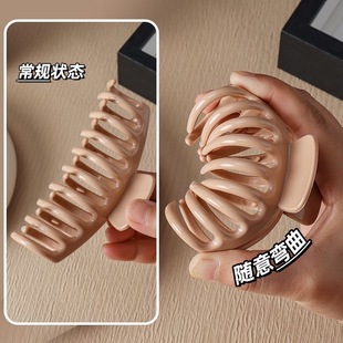 鲨鱼发夹高级硅胶夹2025新款 夹子发卡柔软防撞保护后脑夹头发耐用