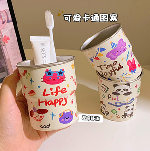 原创304不锈钢杯子高颜值卡通不锈钢水杯早餐牛奶杯耐摔儿童水杯