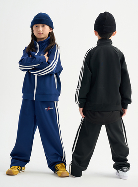 FUJAM儿童街舞潮牌复古潮流运动风立领套装少儿秋季hiphop演出服