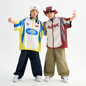 潮流街舞儿童潮服男女童hiphop演出服帅气套装 FUJAM潮牌童装 美式