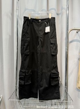 bobo1972秋季新品工装裤多口袋设计宽松休闲帅气长布女款裤