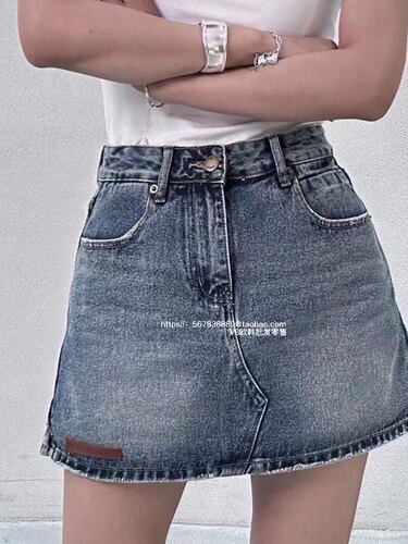 欧货2023新款夏季新款牛仔半身裙女装小个子半裙包臀牛仔短裙裤