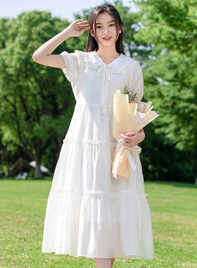 少女连衣裙新款夏季2024甜美高初