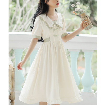 夏天森系超仙女仙气连衣裙女装夏