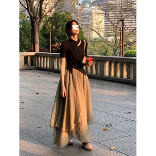 新中式国风套装裙子女夏季微胖穿搭复古气质设计感别致上衣两件套