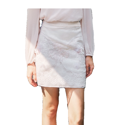 MarieElie仙女绣花A字短裙