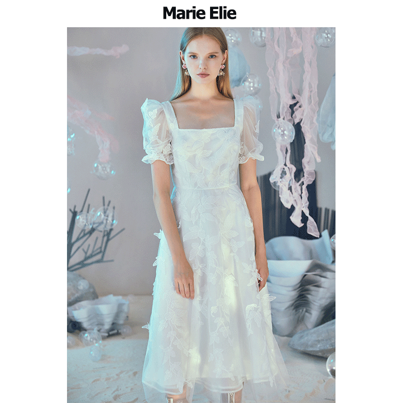 Marie Elie虞黎蔓藤连衣裙EAA23M01961