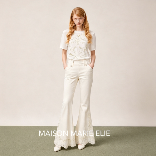 MaisonMarieElie【浮翠流丹】重工刺绣钉珠毛衫上衣EM26C1D01720