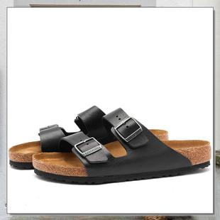 正品 潮流男拖鞋 Arizona 勃肯Birkenstock 2024上新黑棕色德国制造