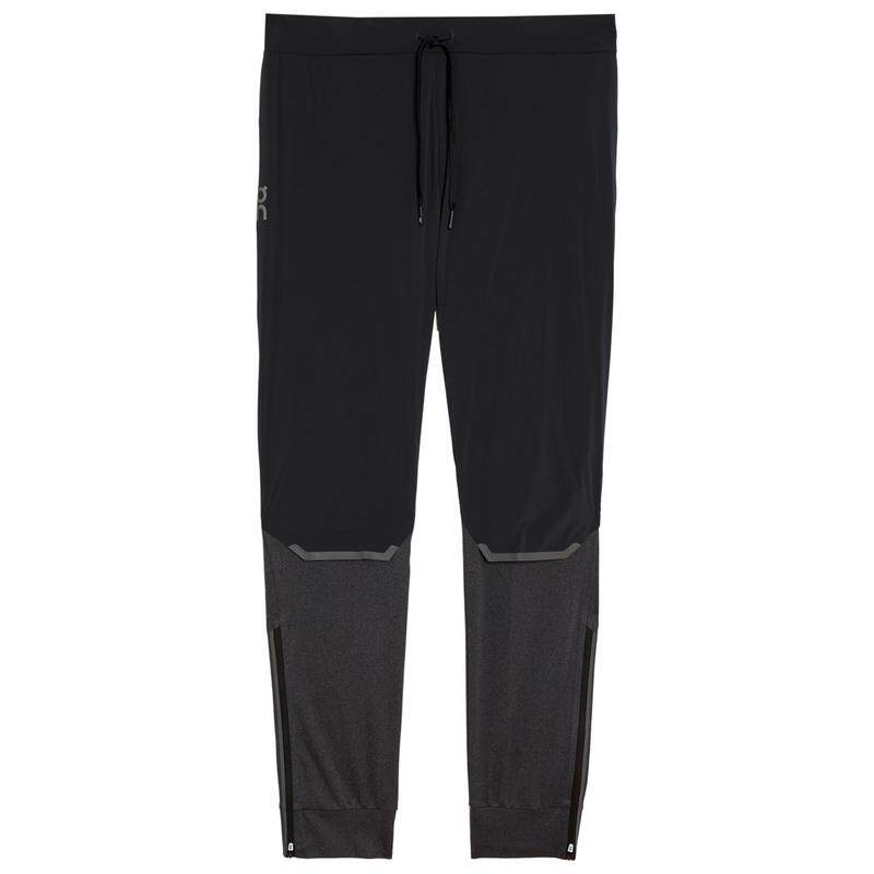 代购ON昂跑男士运动裤透气弹性修身拼接健身跑步长裤潮流简约