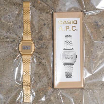 APC X CASIO A1000卡西欧联名款复古小金块手表男女方形日韩腕表