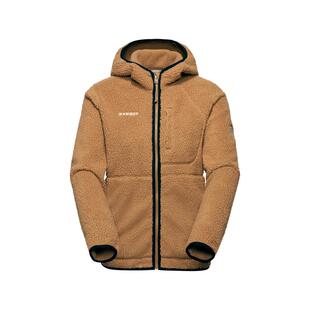 代购Mammut猛犸象女士抓绒衣保暖防风储物保暖外套连帽长袖