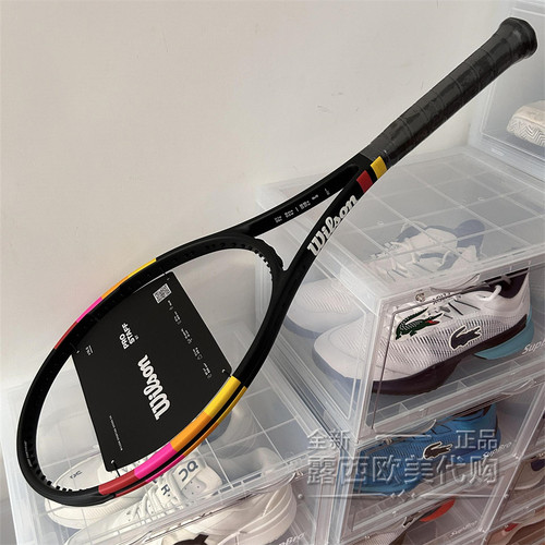 代购Wilson Pro Staff 97 V14 VHS威尔胜德国彩虹色限定网球拍 B