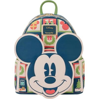 代购Loungefly男女迪士尼双肩包可调节肩带顶部提手前置口袋