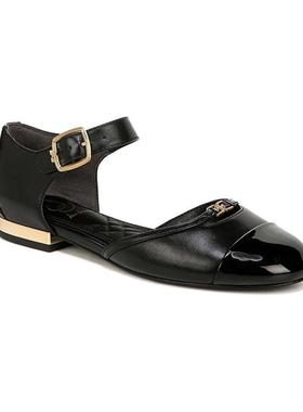 代购Sam Edelman女士玛丽珍鞋舒适透气软底防滑黑色皮革扣带设计