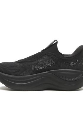 代购Hoka OneOne男女跑步鞋缓震透气支撑性易穿脱黑色网面材质