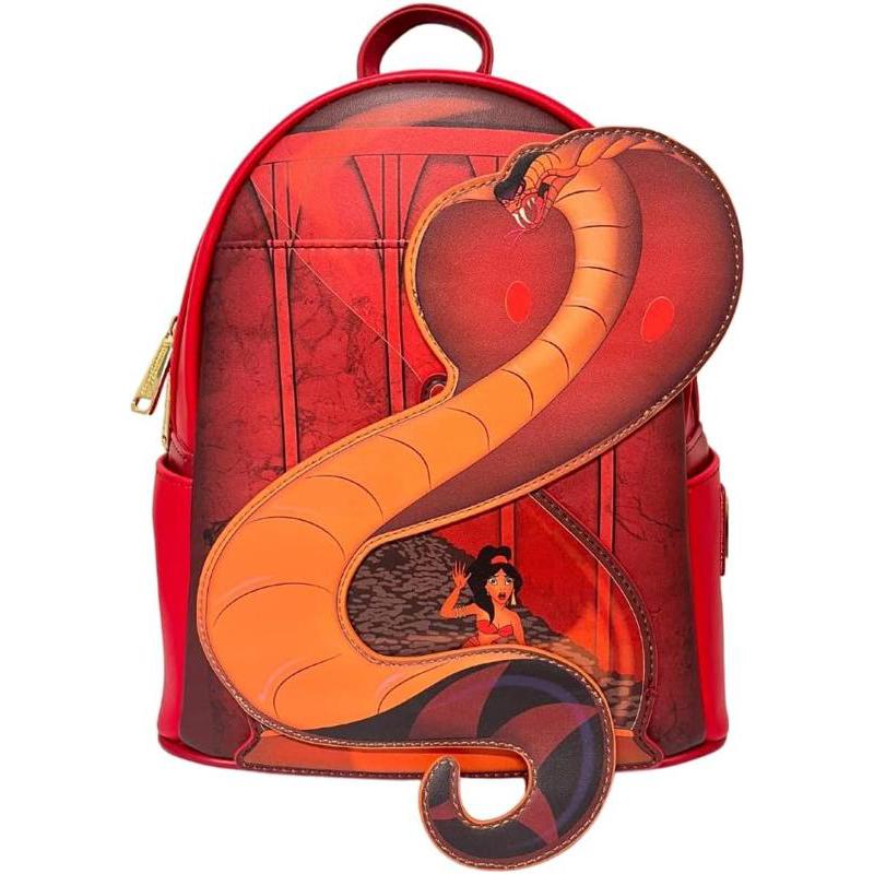 代购Loungefly男女迷你双肩包可调节肩带侧边口袋立体贴布设计