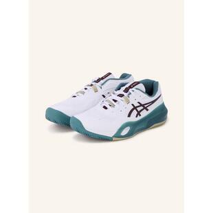 海外代购Asics/亚瑟士男士网球鞋耐磨抓地网眼橡胶底红土场硬地