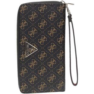 代购GUESS女士钱包多卡位收纳大容量存储防滑拉链便携携带黑色