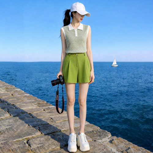 小个子俏皮活泼套装裙女夏季新款超火减龄绝美针织衫牛仔短裙套装