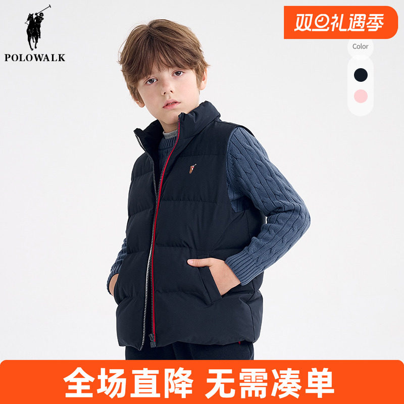 polowalk男童棉马甲短款
