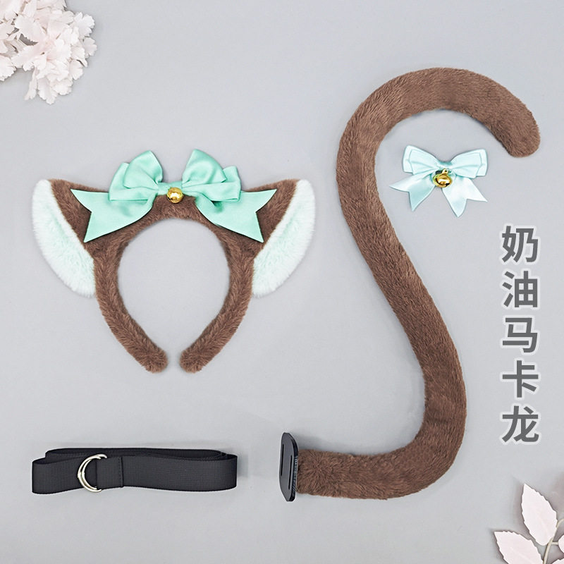 洛丽塔kc猫耳朵发箍毛绒蝴蝶结铃铛发饰手作可爱猫娘lolita头饰品