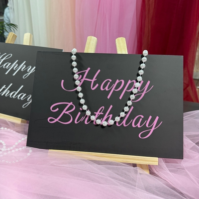 生日快乐摆件西餐氛围感场景桌牌