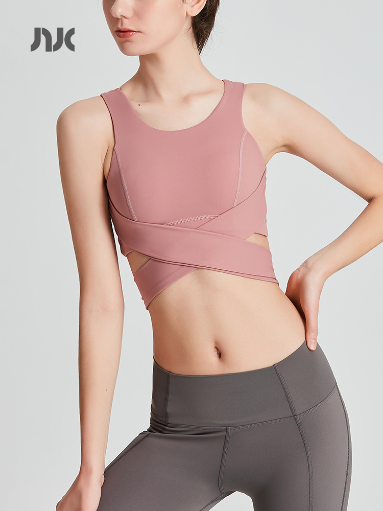 绑带美背瑜伽上衣性感运动内衣