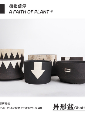 IMY潮流块根植物龙舌兰龟甲龙块根SRL陶瓷手工花盆NEIGHBORHOOD