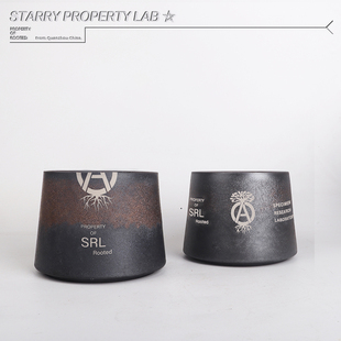 99兽首陶瓷日式潮流块根手工花盆仙人球惠比须笑大黑植木钵龙舌兰