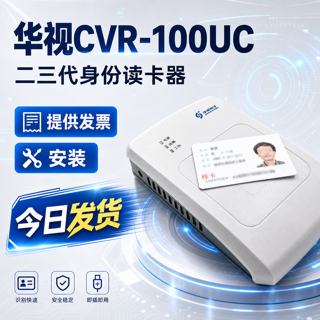华视二三代证阅读器100UC读卡器