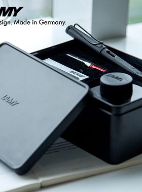 LAMY钢笔 凌美狩猎者磨砂黑色白色礼盒套装墨水笔EF尖送礼礼品男士情侣学生商务旗舰官方顺丰