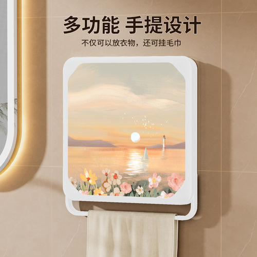 日本进口浴室壁画折叠防水收纳架