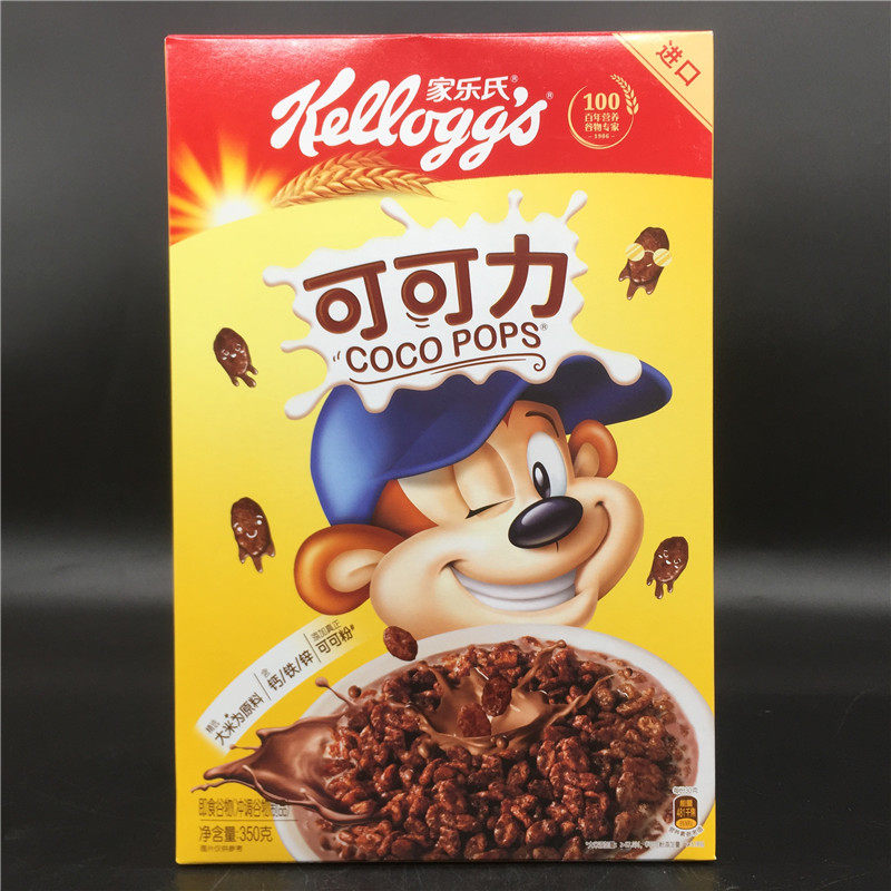 Coco Pops家乐氏可可力即食冲饮高钙麦脆早餐麦片Kellogg's 350g