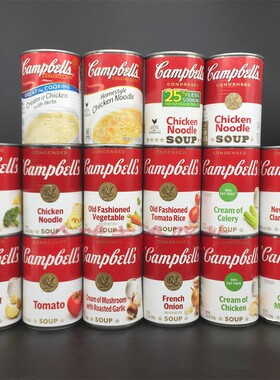 Campbell's Cream Of Chicken  Soup番茄速食汤蘑菇鸡肉味面条汤