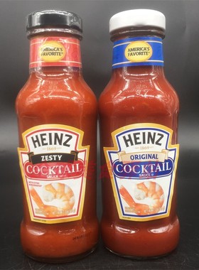 Heinz Zesty Cocktail Sauce美国亨氏鸡尾酒酱白灼虾海鲜调味酱