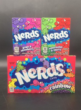 Nerds Candy Rainbow美国维卡乐的滋彩虹粒粒糖樱桃西瓜味果味糖