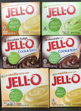 美国Jello Chocolate  Pudding杰乐果冻布丁粉 Pie Filling派馅粉