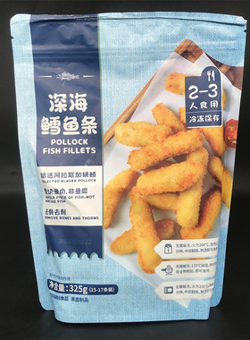Alaska Pollock Fish Fillets阿拉斯加鳕鱼条空气炸锅鱼手指325g
