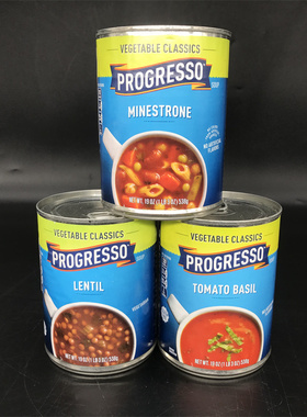 Minestrone Lentil Tomato Basil Soup美国进口蔬菜通心粉汤罐头